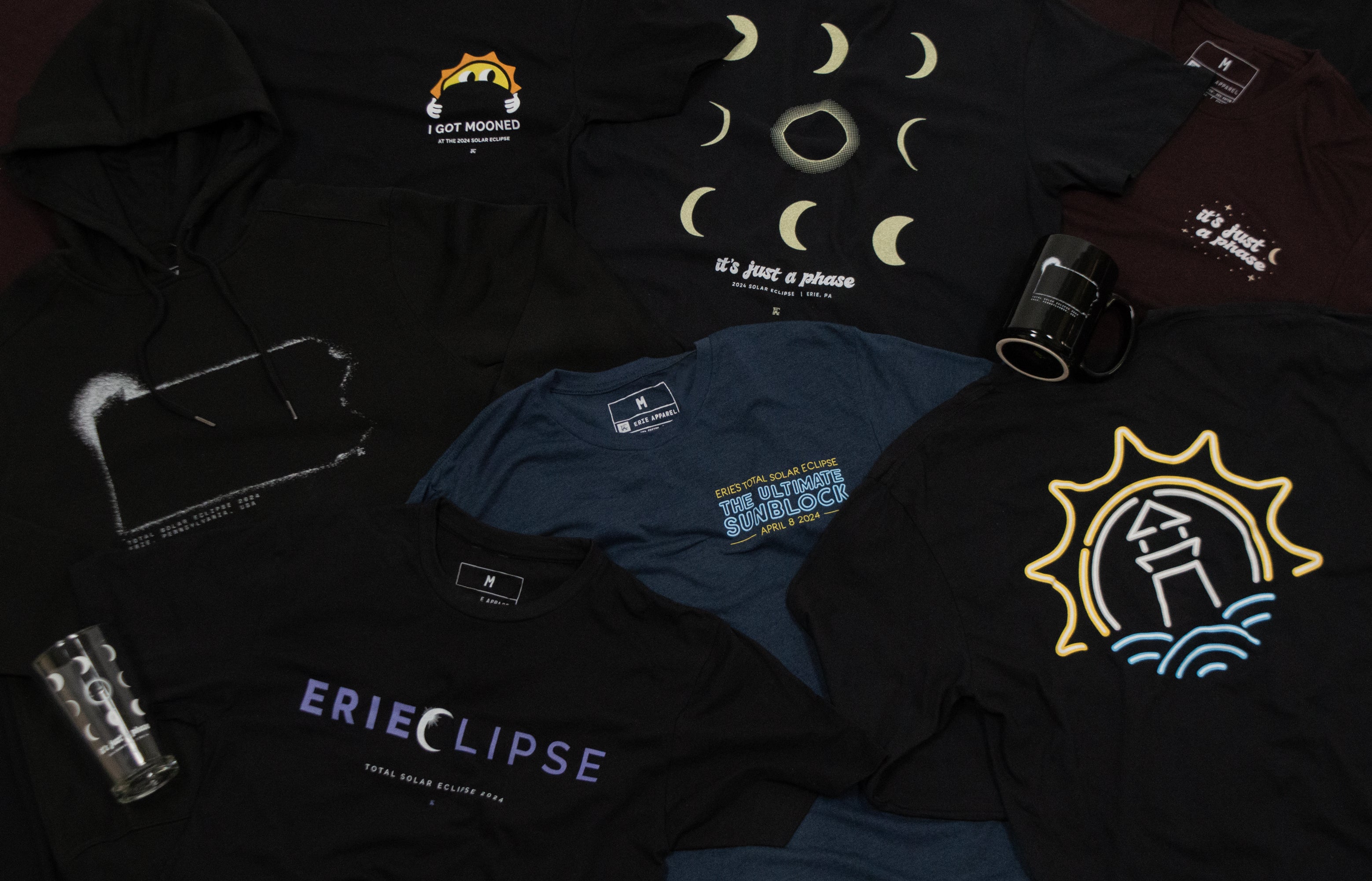 VisitErie and Erie Apparel provide 2024 solar eclipse merchandise