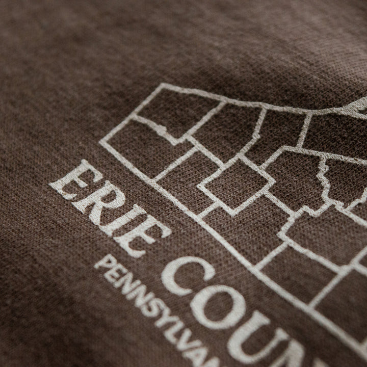 Vintage Erie County Map Long Sleeve Tee