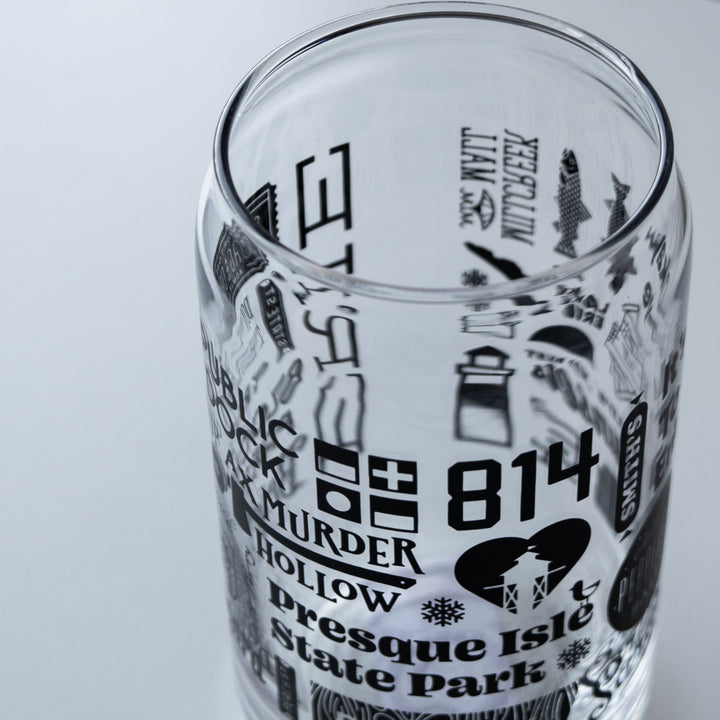 Erie Collage Pint Glass