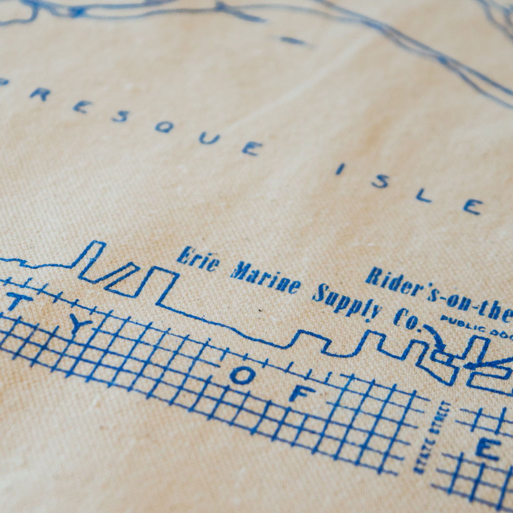 Vintage Presque Isle Map Tote