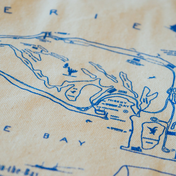 Vintage Presque Isle Map Tote