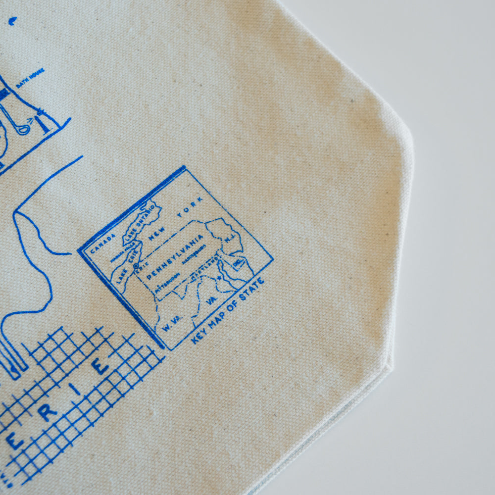 Vintage Presque Isle Map Tote