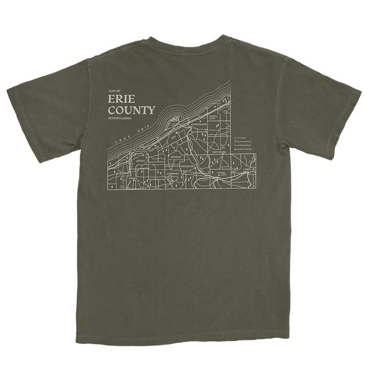 Vintage Erie County Map Tee