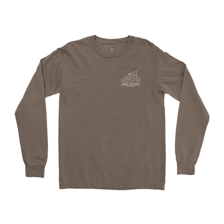 Vintage Erie County Map Long Sleeve Tee