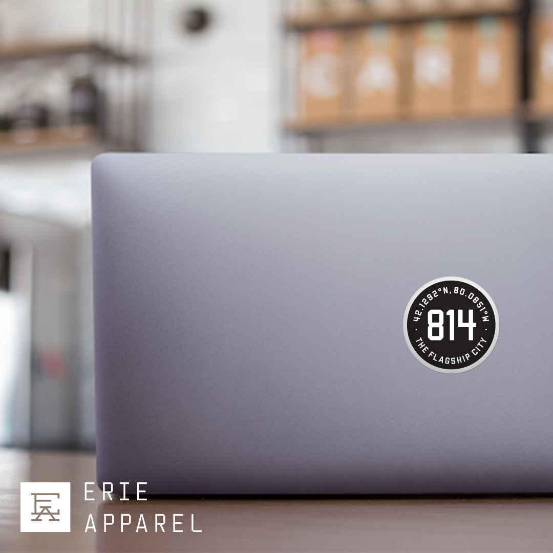 814 Coordinates Sticker