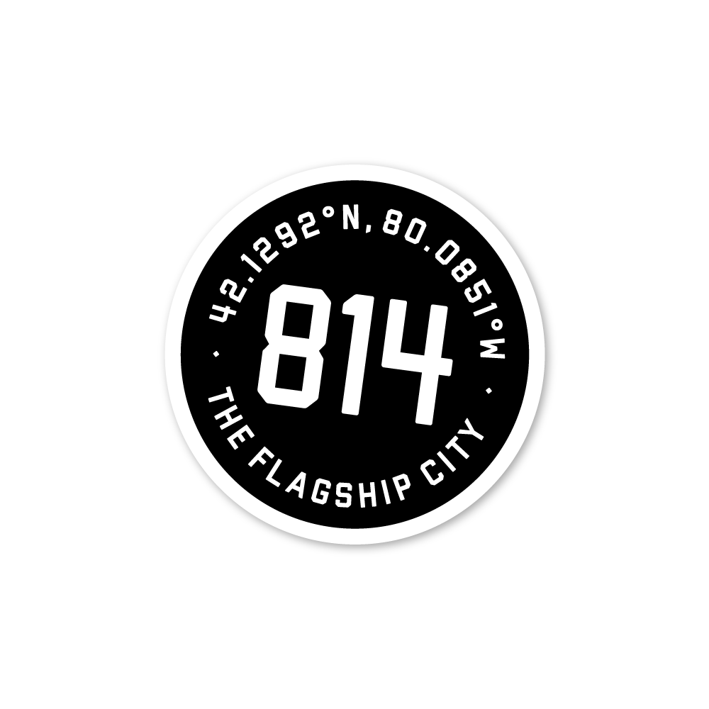 814 Coordinates Sticker