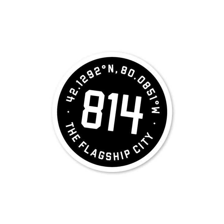 814 Coordinates Sticker