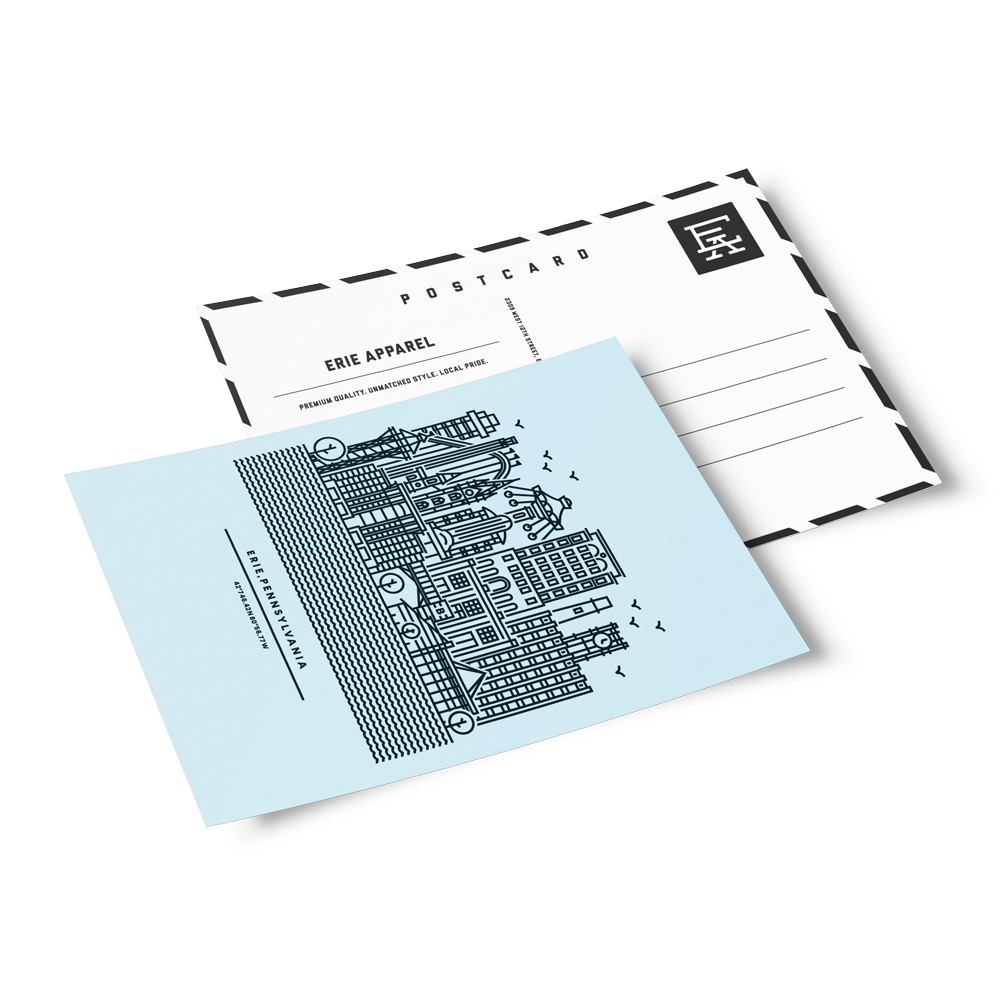 Erie Skyline Vertical Postcard