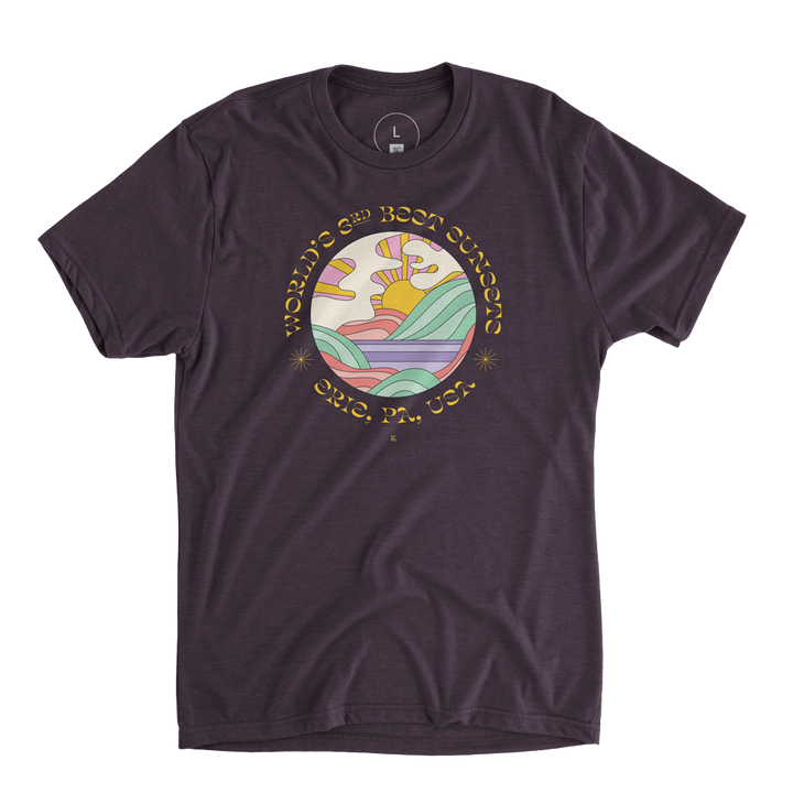 World's 3rd Best Sunsets Psychedelic Tee