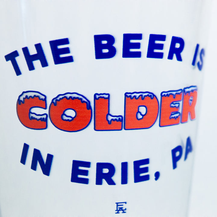 The Beer is Colder Vintage Pint Glass