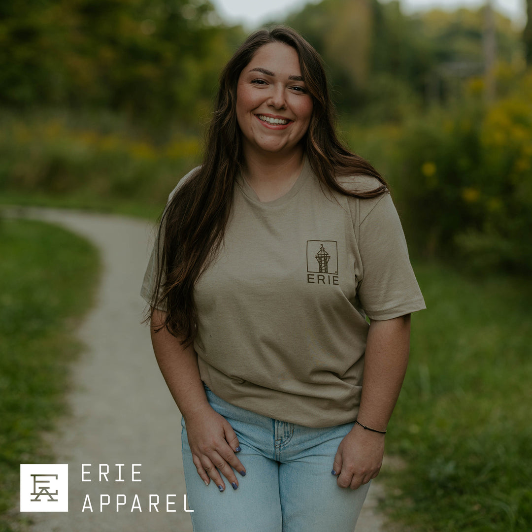 Erie Skyline Tee - Concrete