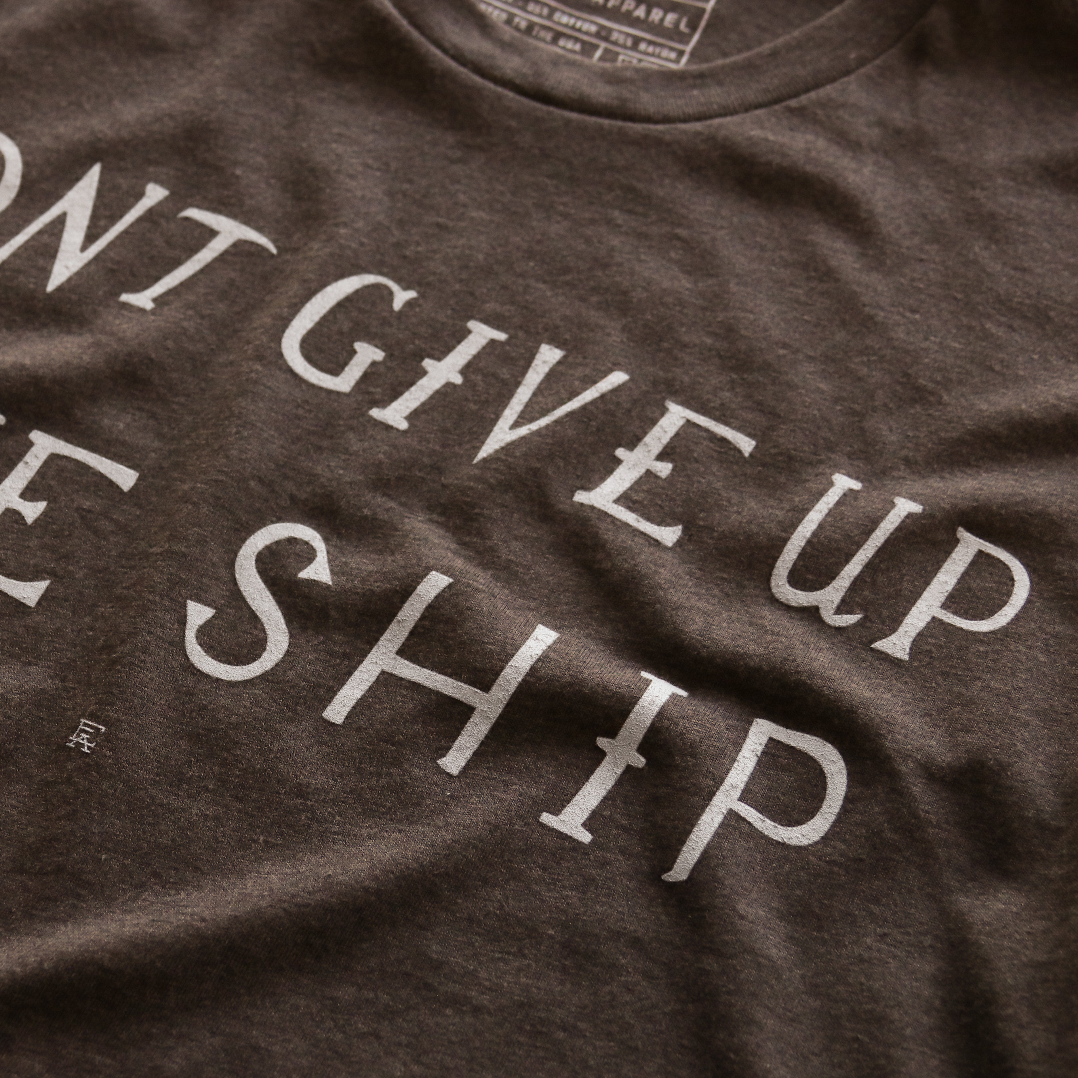 Don't Give Up the Ship Tee - Brown