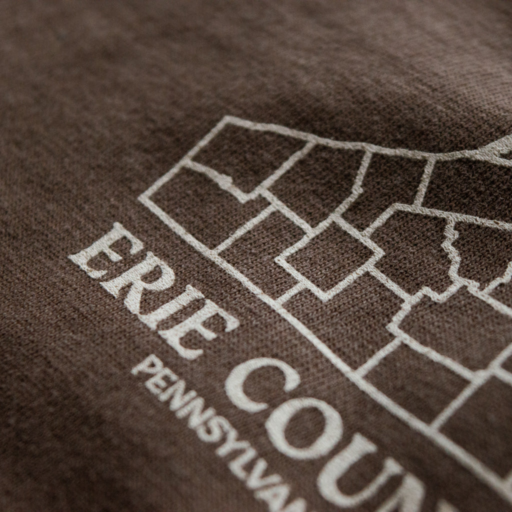 Vintage Erie County Map Long Sleeve Tee