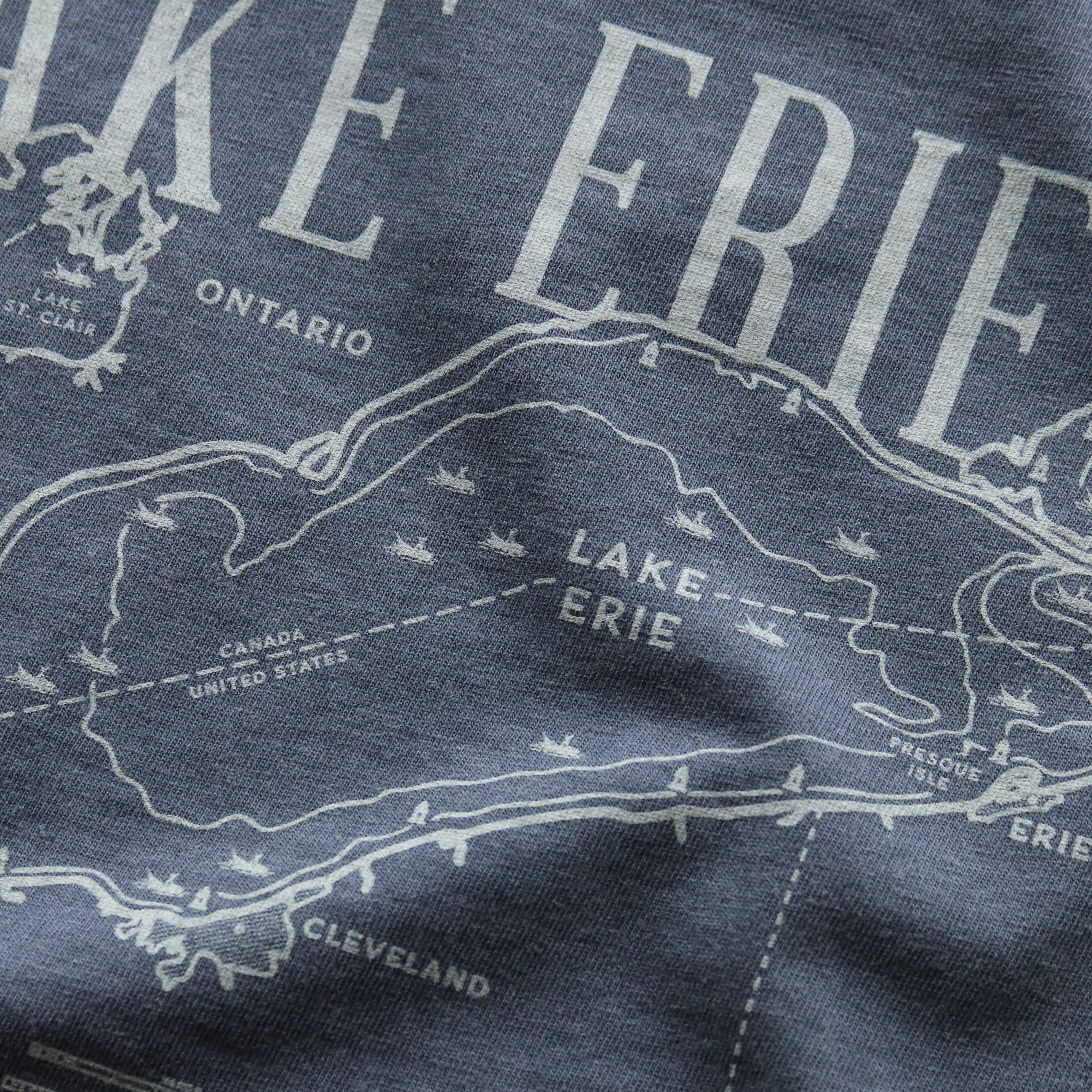 Vintage Lake Erie Map Tee