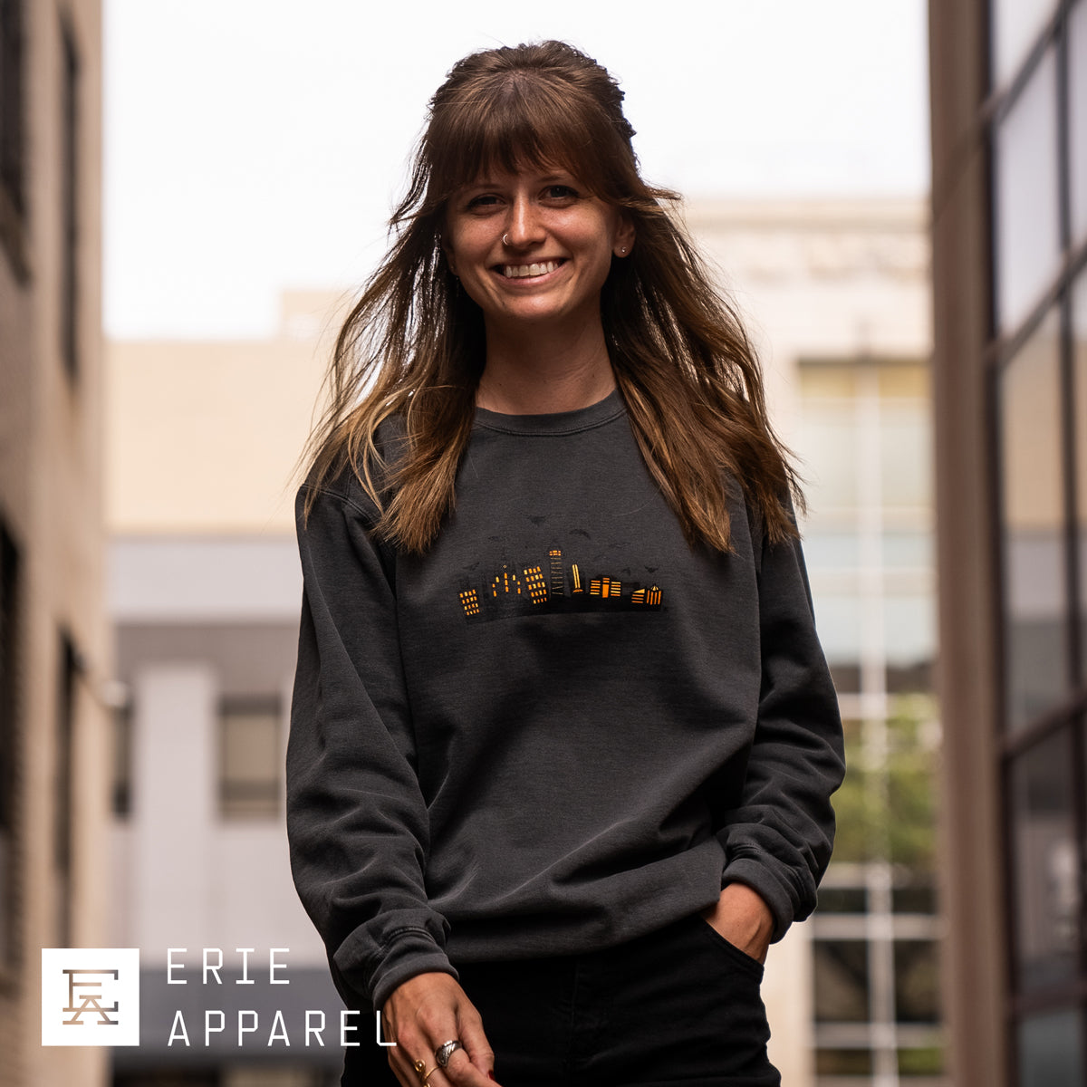 Erie Spooky Skyline Crewneck