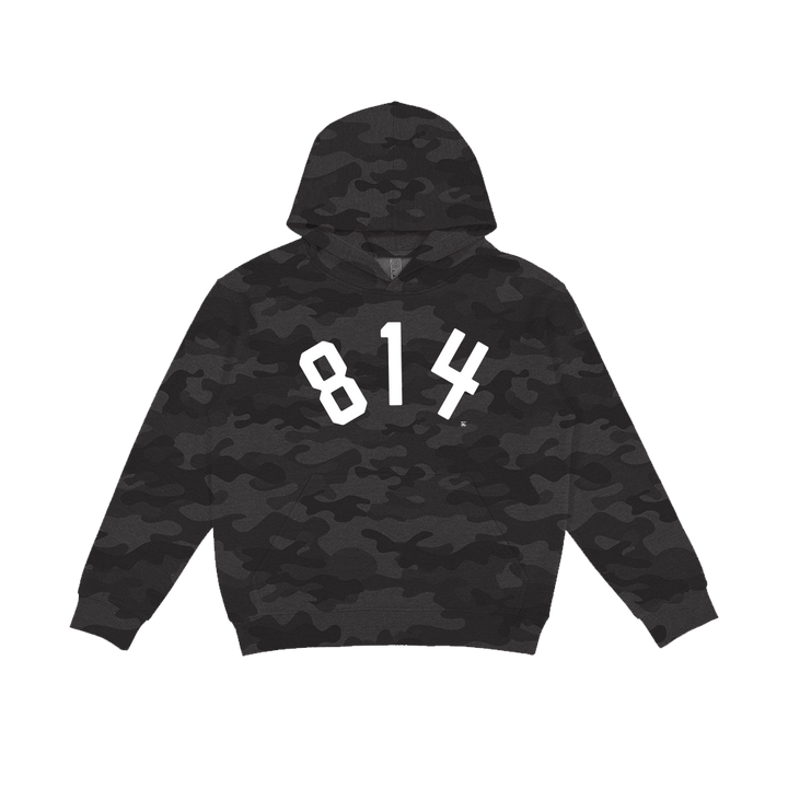 814 Youth Staple Hoodie - Black Camo