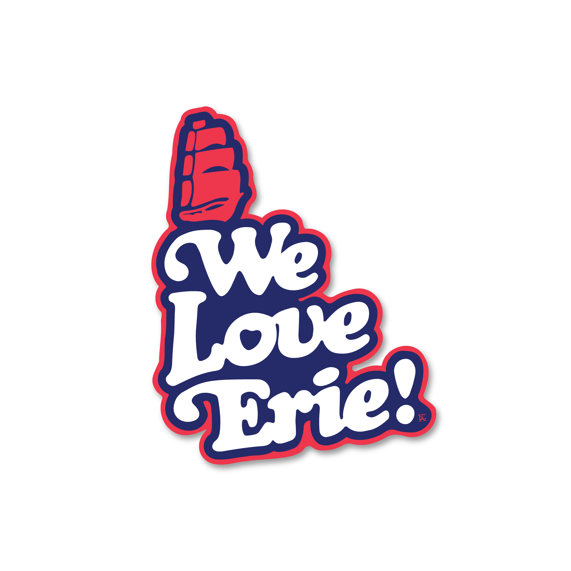 We Love Erie Sticker