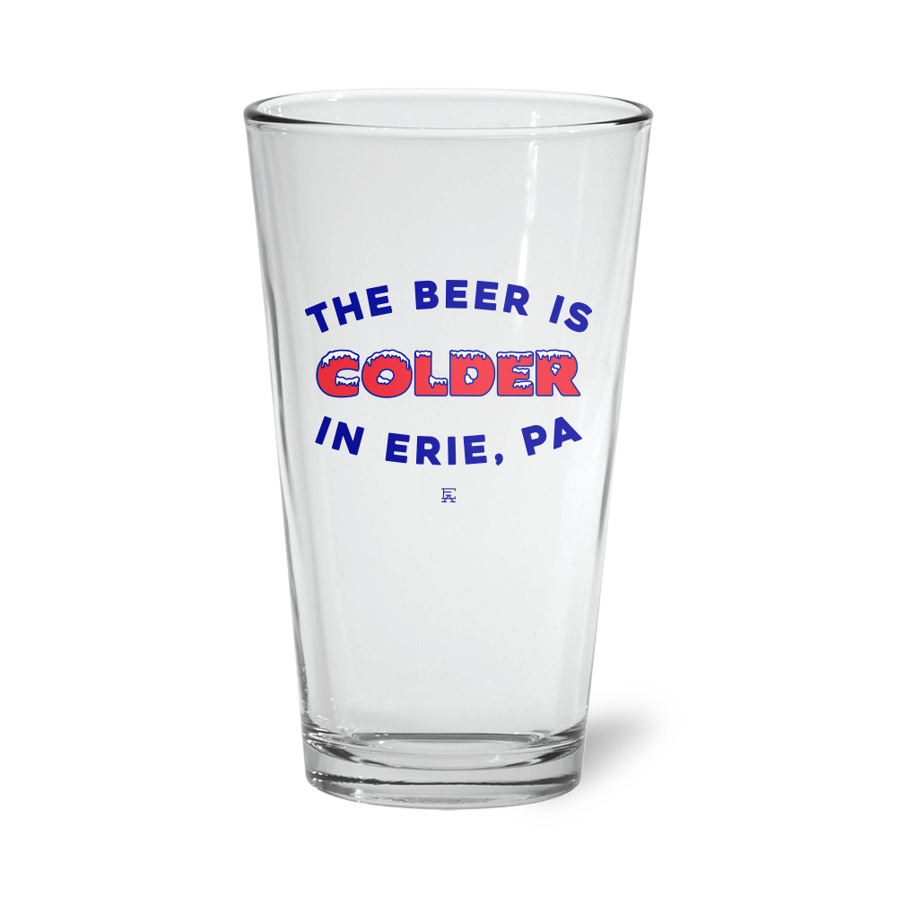 The Beer is Colder Vintage Pint Glass