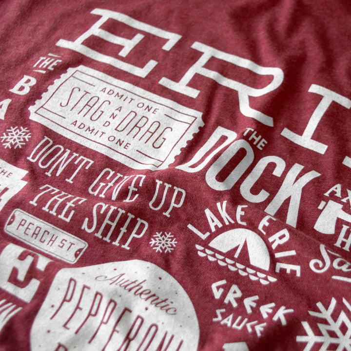 Erie Collage Tee - Cardinal