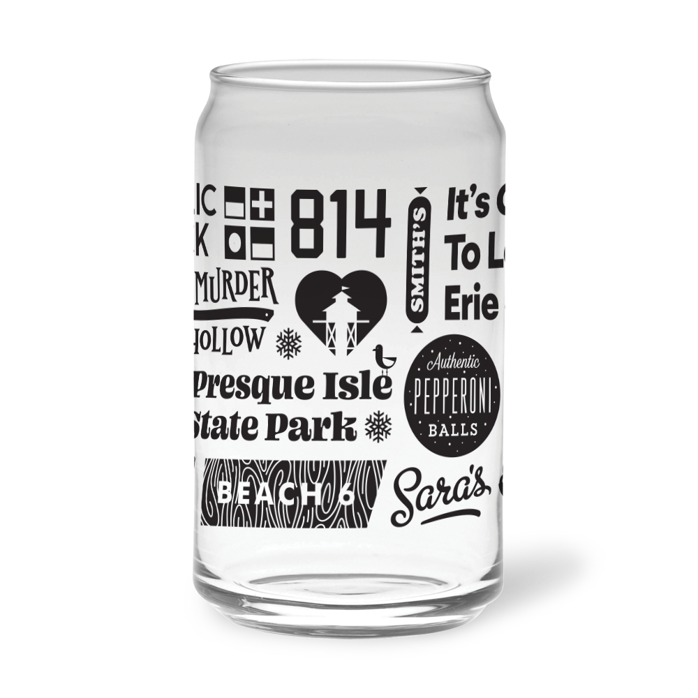 Erie Collage Pint Glass