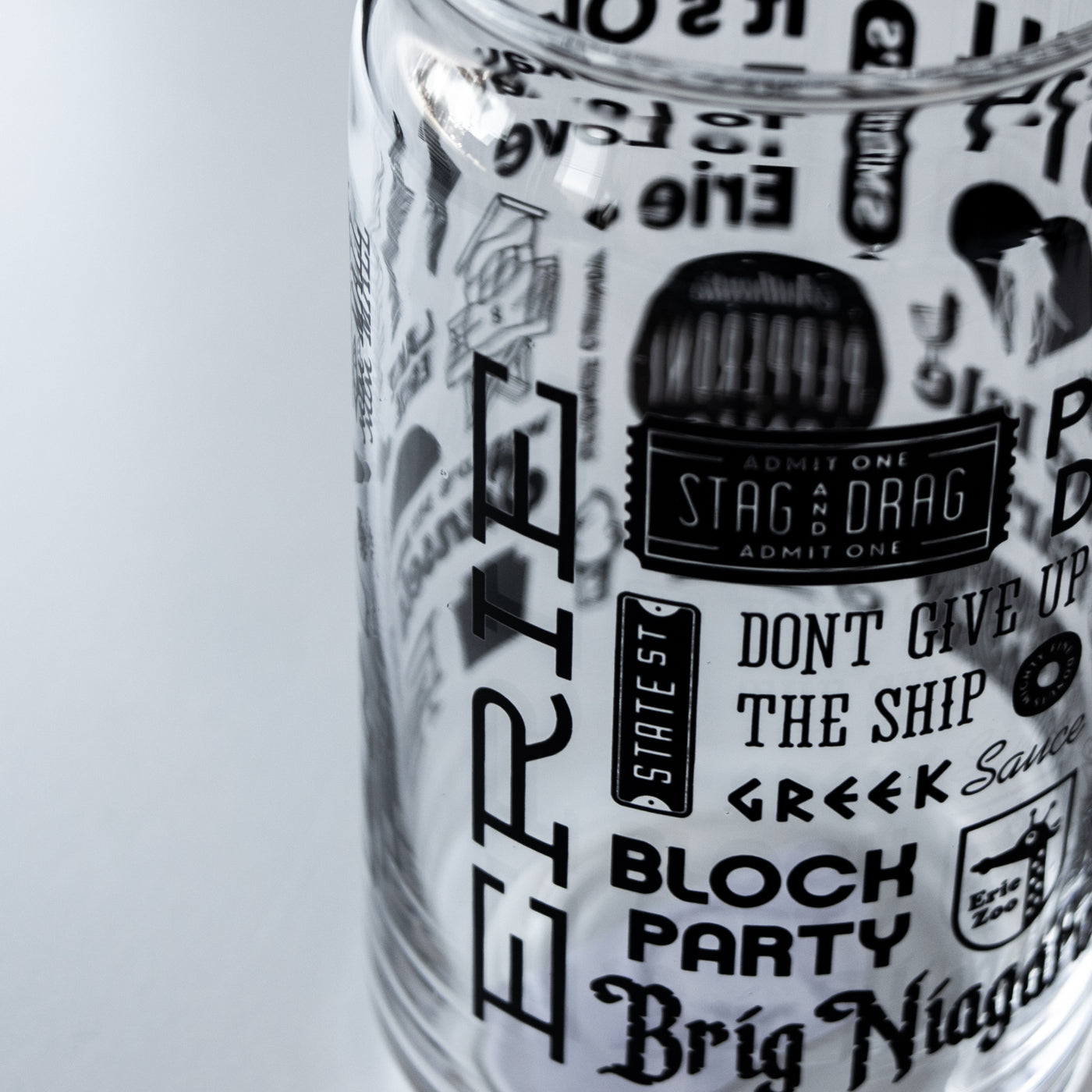 Erie Collage Pint Glass