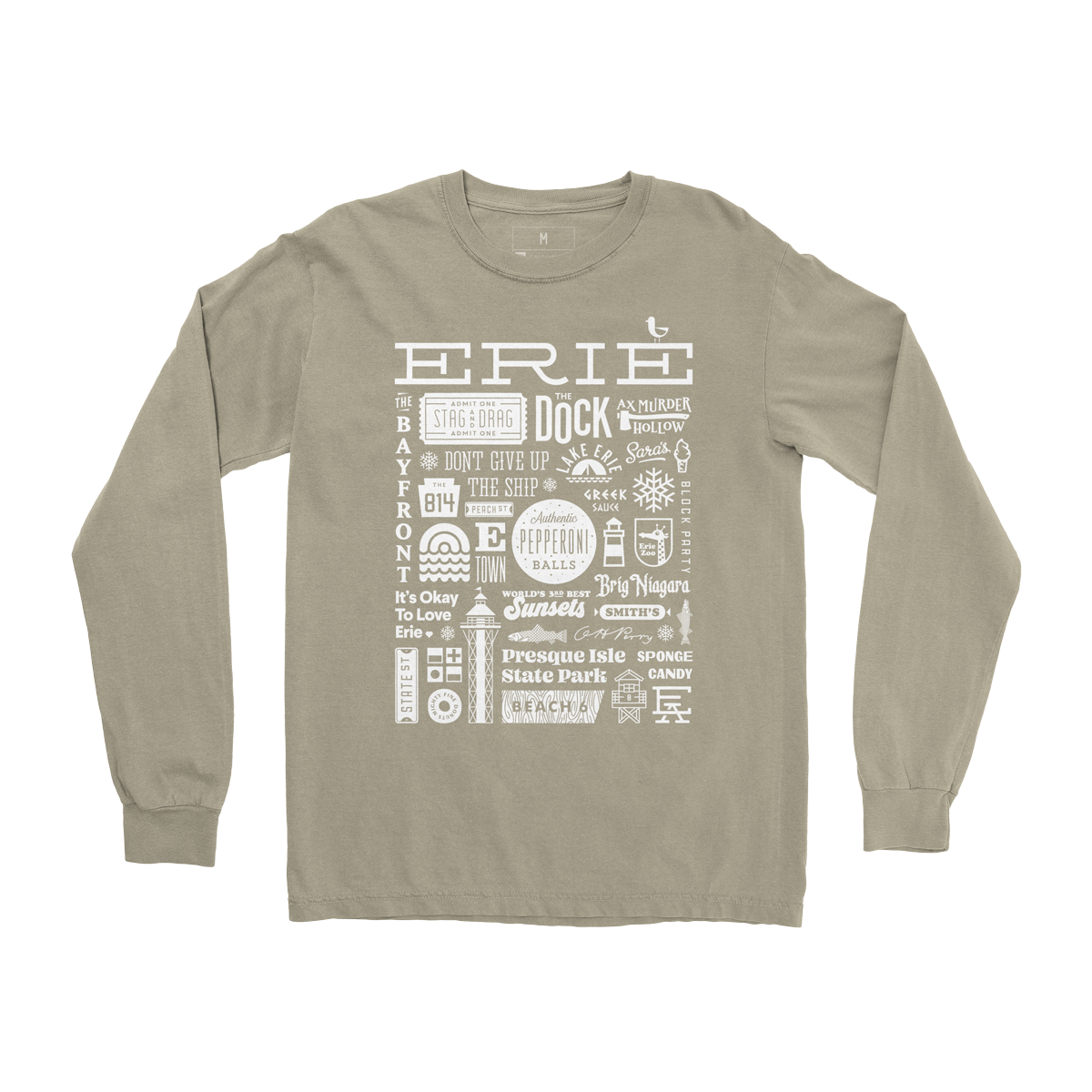 Erie Collage Long Sleeve Tee - Sandstone