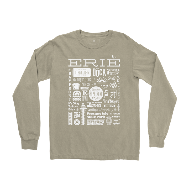 Erie Collage Long Sleeve Tee - Sandstone