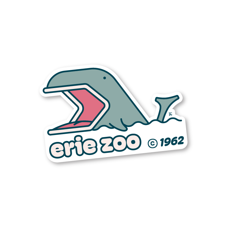 Erie Zoo Vintage Whale Sticker