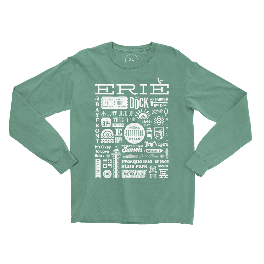 Erie Collage Long Sleeve Tee