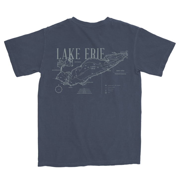 Vintage Lake Erie Map Tee
