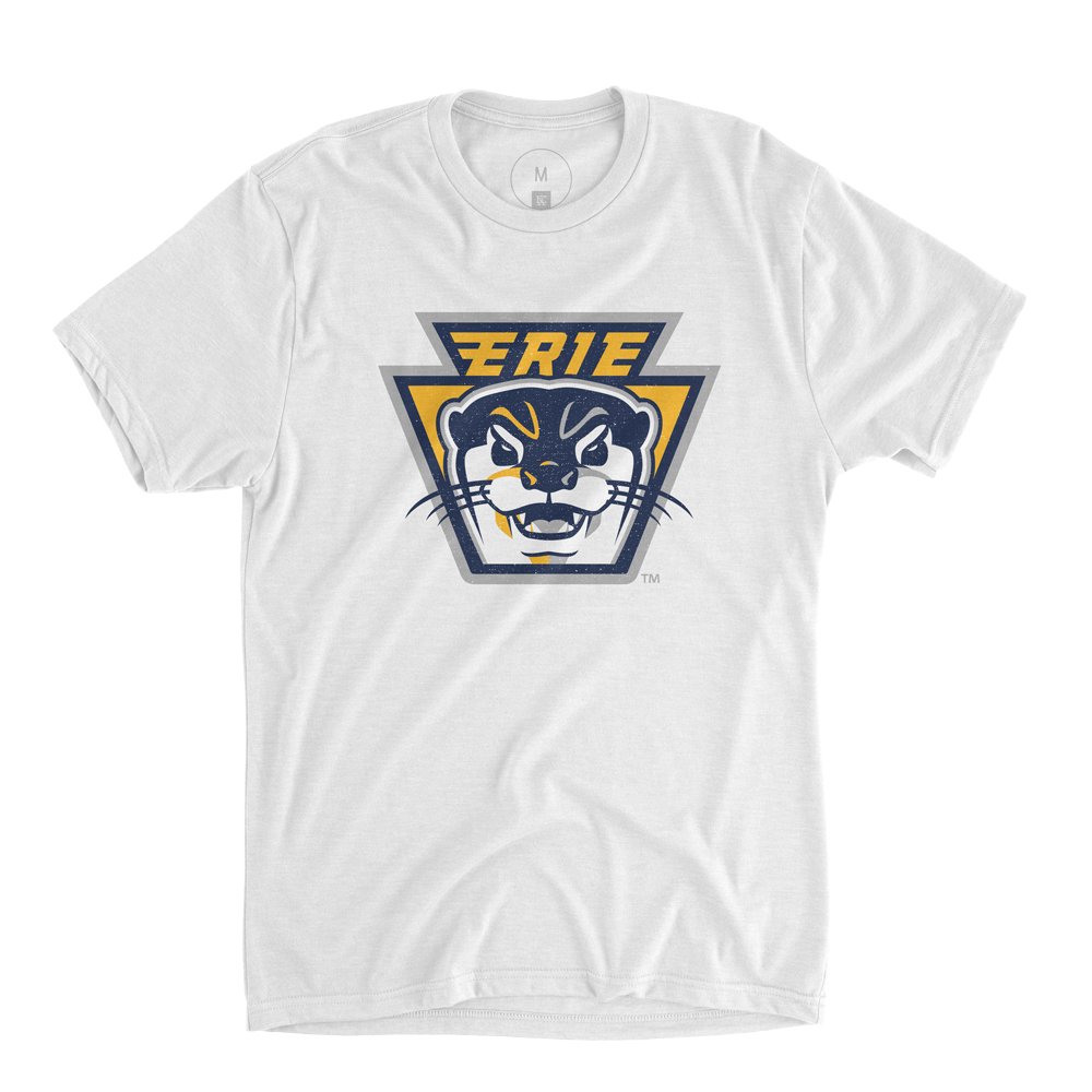 Erie Otters Keystone Logo Tee - Heather White