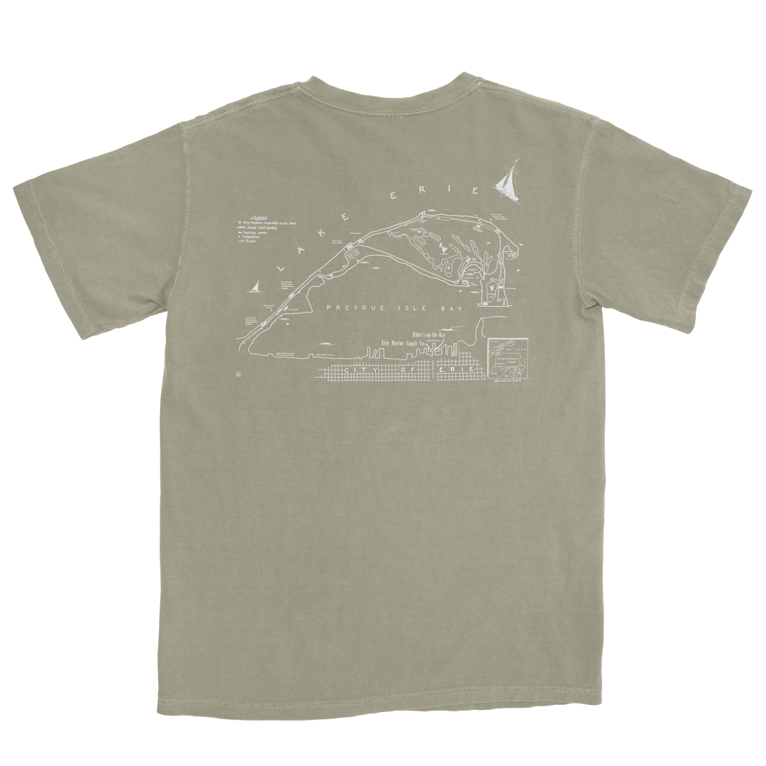 Vintage Presque Isle Map Tee – Erie Apparel