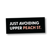 Avoiding Peach Street Sticker