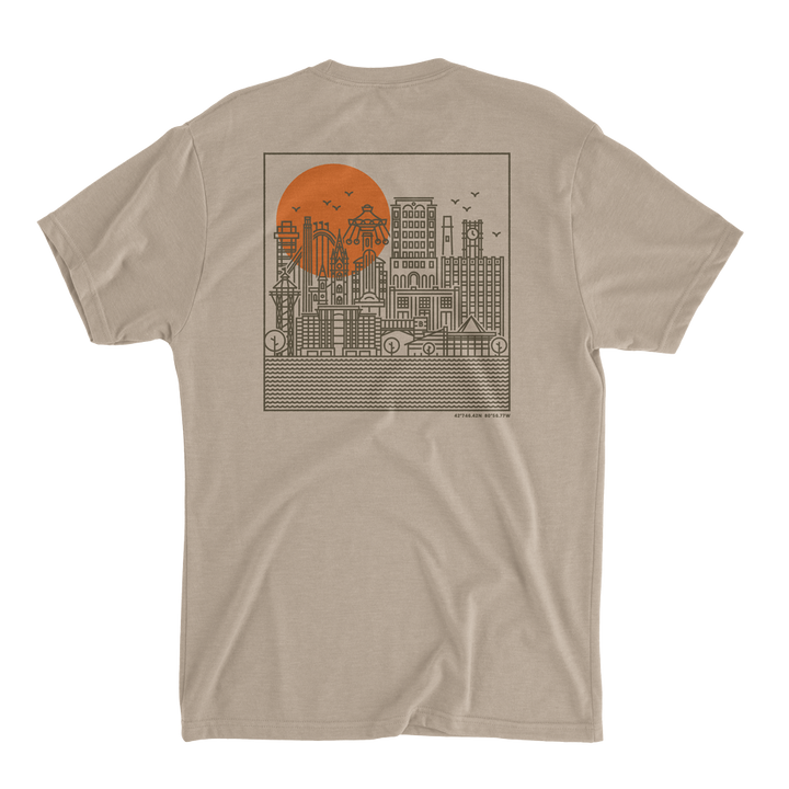 Erie Skyline Tee - Concrete