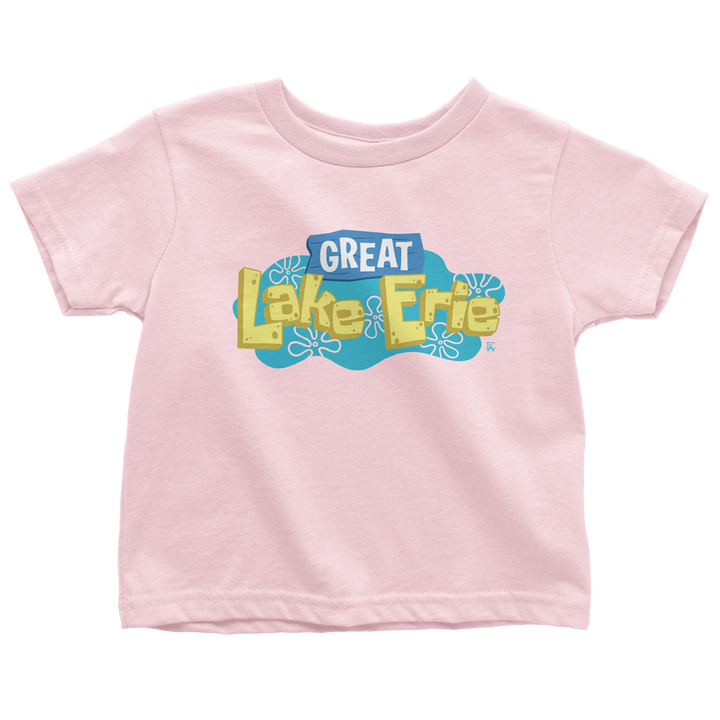 Spongey Lake Erie Toddler Tee - Pink