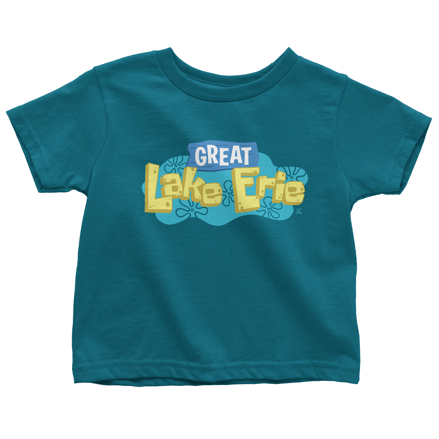 Spongey Lake Erie Toddler Tee - Teal