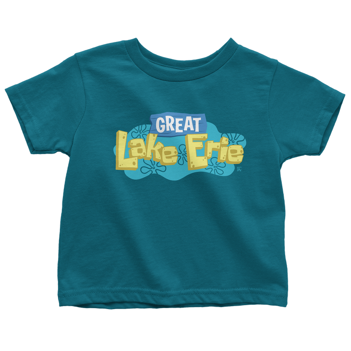 Spongey Lake Erie Toddler Tee - Teal