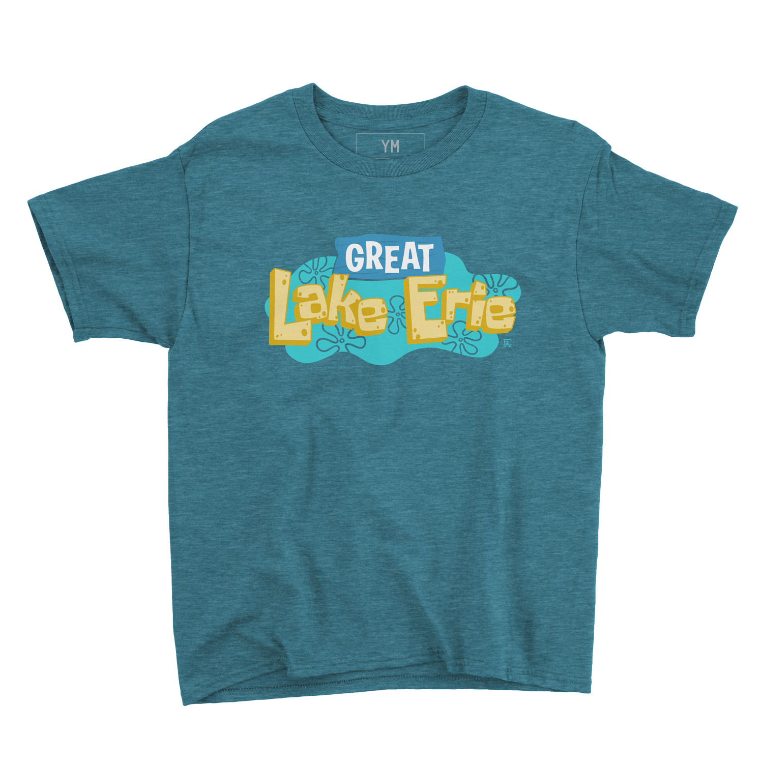 Spongey Lake Erie Youth Tee - Teal