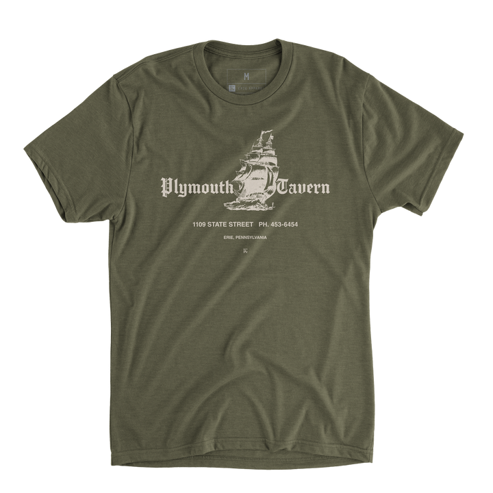 Plymouth Tavern Tee - Olive Green