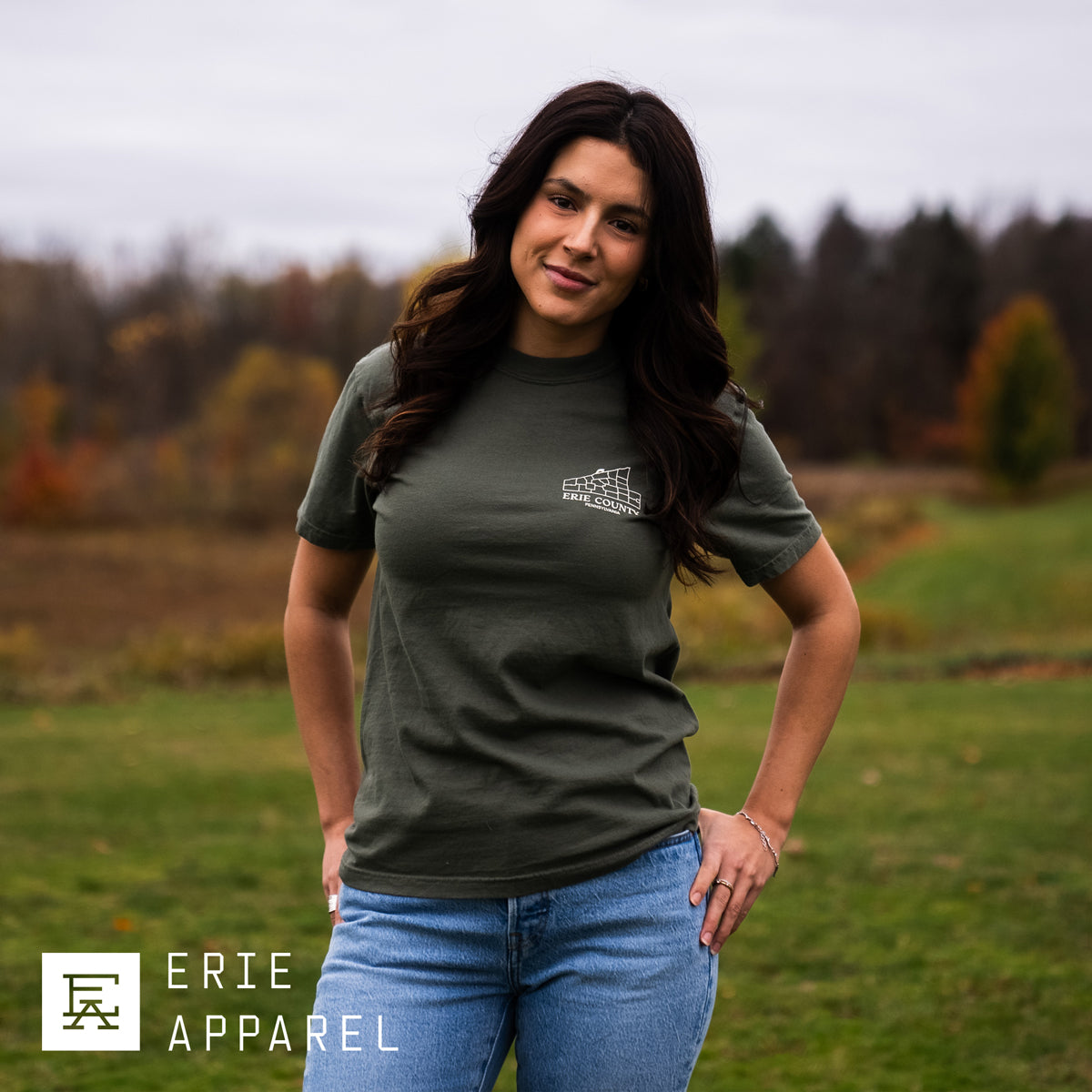 Vintage Erie County Map Tee