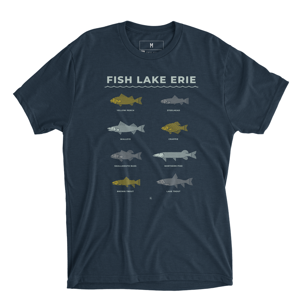 Fish Lake Erie Tee - Navy Large / Navy