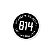 814 Coordinates Sticker