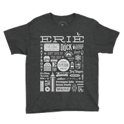 Erie Collage Youth Tee - Charcoal Black