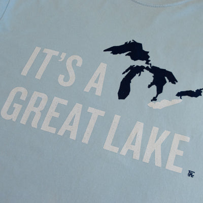 It's a Great Lake Long Sleeve Tee - Ice Blue