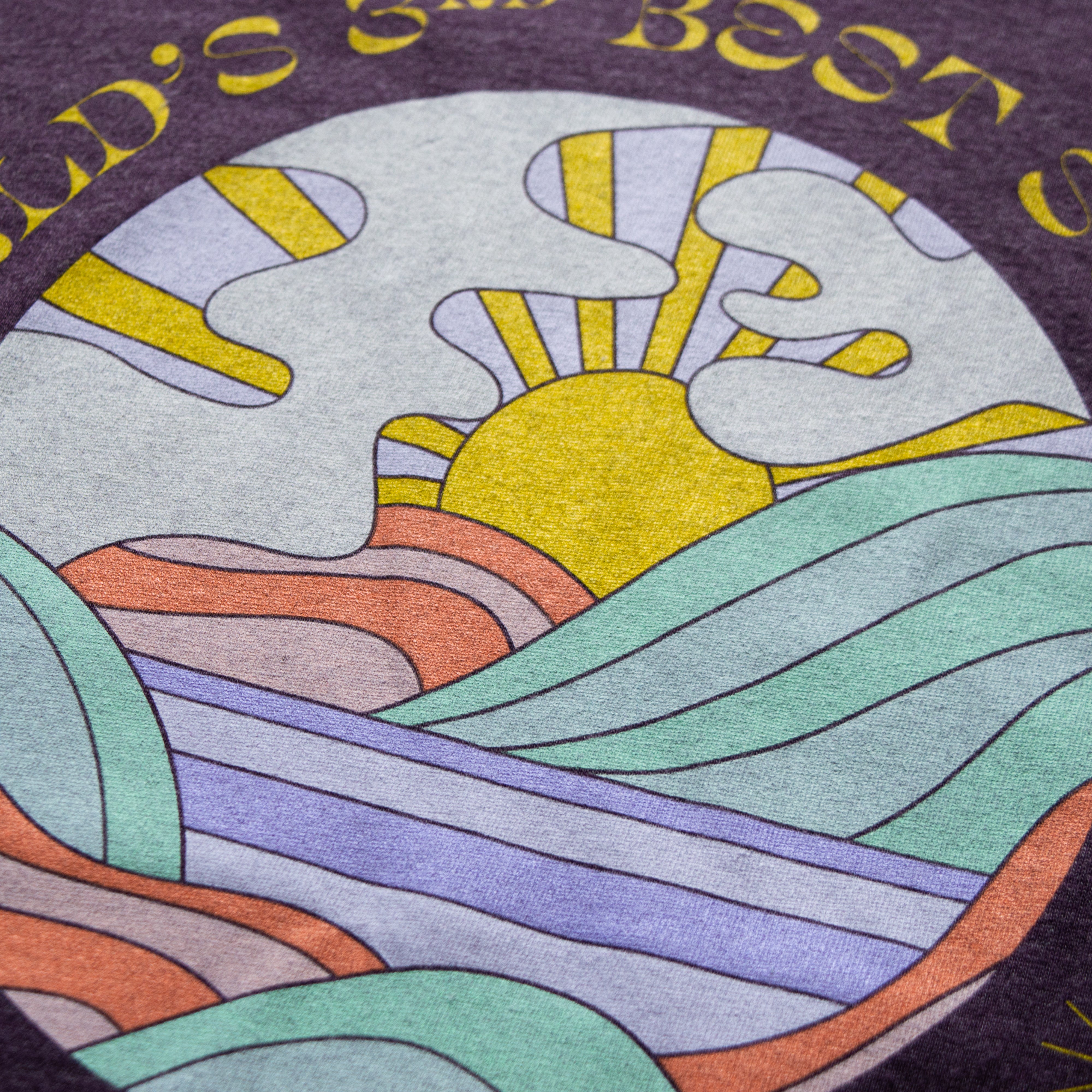 World's 3rd Best Sunsets Psychedelic Tee