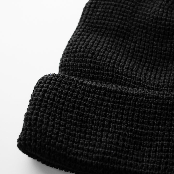 EA Waffle Knit Beanie - Black