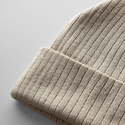 EA Sustainable Ribbed Beanie - Cream