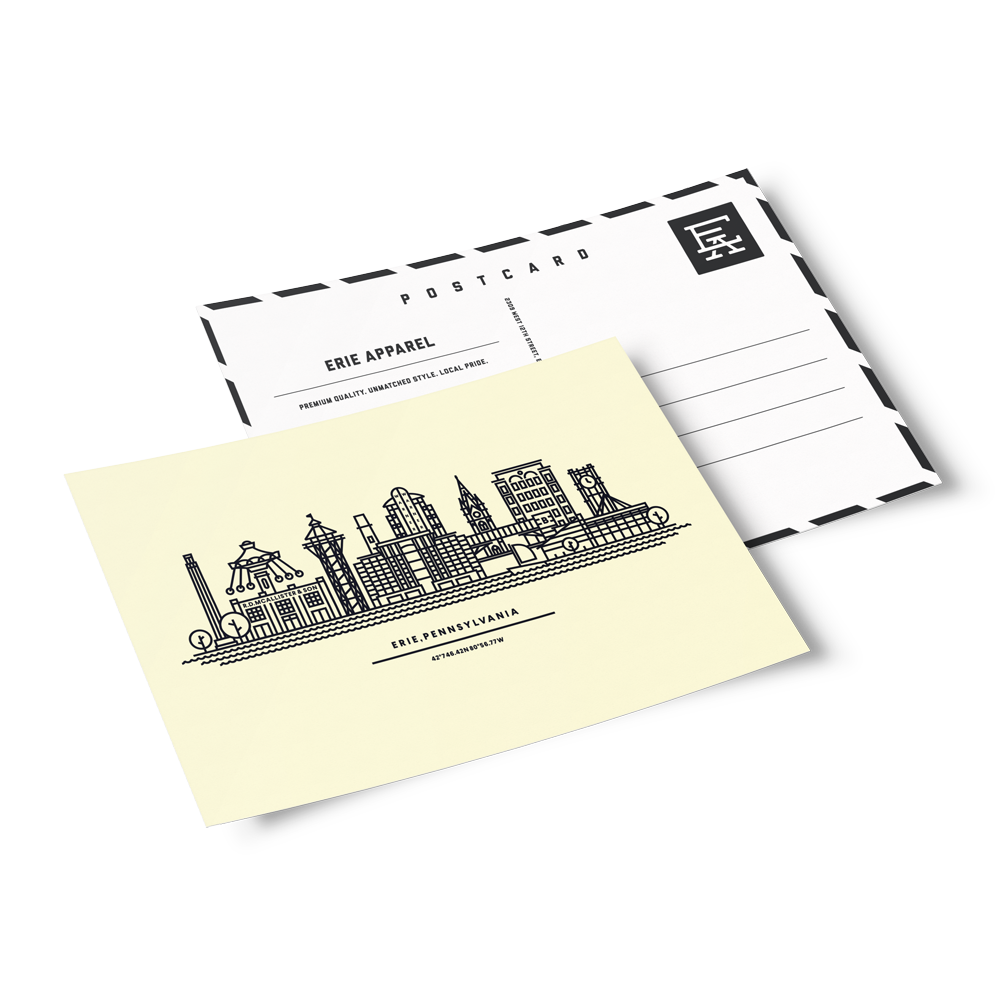 Erie Skyline Horizontal Postcard