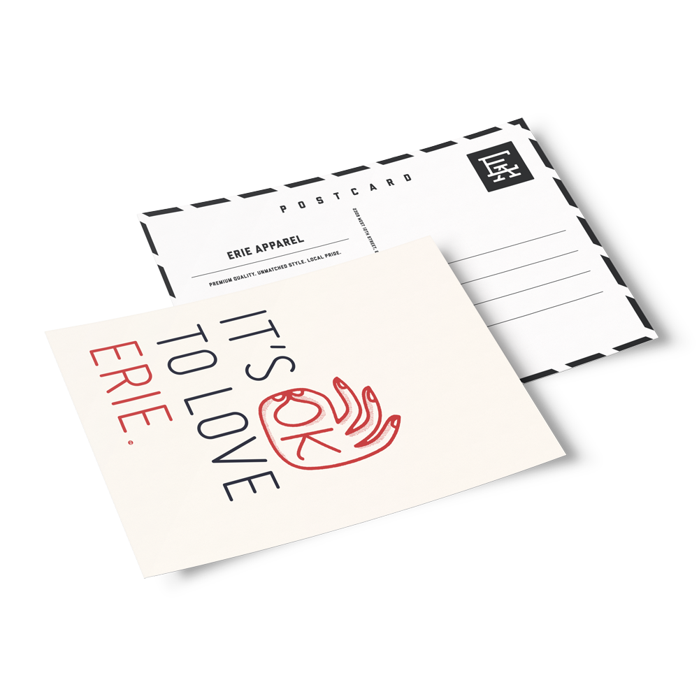 It's Okay To Love Erie Postcard