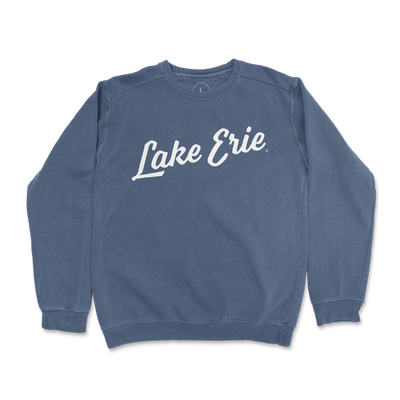 Lake Erie Script Crewneck - Winter Blue